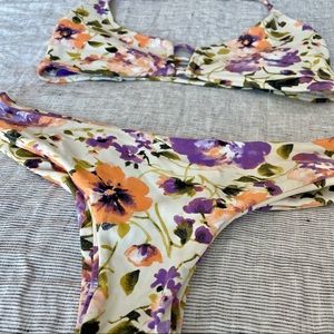 Midori Bikinis - Peony "Seamless Brayden" Bottom (L) + Peony "Mau Loa" Top (XL)